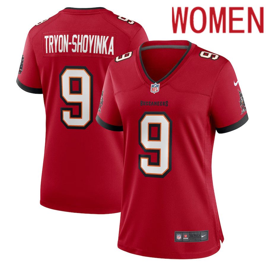 Women Tampa Bay Buccaneers #9 Joe Tryon-Shoyinka Nike Red Game NFL Jersey->women nfl jersey->Women Jersey
